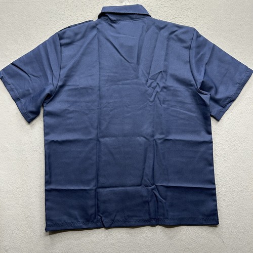 Police Costume Spirit Halloween Men's Casual Button Down Shirt Size Large Navy - Picture 7 of 8