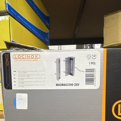 Locinox MAGMAG2500-ZILV Electromagnetic Lock 250kg 12/24V for Single Door