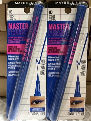 Lot of 2 Maybelline Master Precise All Day Liquid Eyeliner - 113 Cobalt Blue