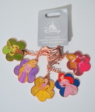 Disney Parks Disney Princesses Keychain Set of 5 Bundle NEW