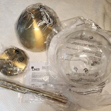 Mid Century Pendant Light Fixture Gold Modern Clear Globe Glass Hanging Ceiling