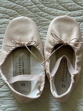 Pink Ballet Dance Flats Shoes Slipper Freestyle Danskin Girls Size 13 H64
