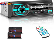 Single DIN Marine Bluetooth Radio Boat Stereo Receiver Head Unit