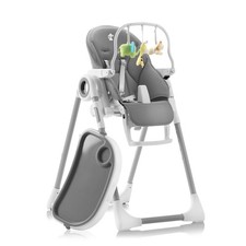 Baby High Chair Adjustable 7 Heights Foldable Dark Grey