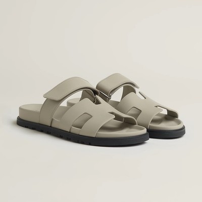  BRAND NEW  HERMES Women Chypre Dad sandals/ 36.5/ Beige Esquisse