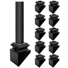 10Pcak Wrought Iron Baluster Shoes,45-Degree Aluminum Slant Shoes for Staircase