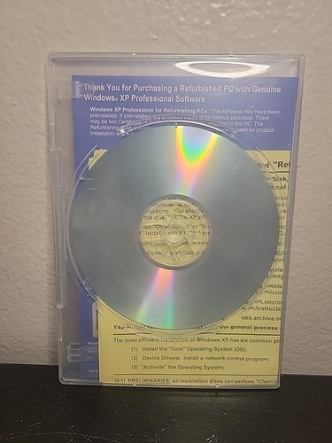 Windows XP Professional with SP3 - For Refurbished PCs - No Product Key - Picture 2 of 3