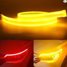 Sequential Flowing LED Strip 24inch Red Yellow Daytime Running Lights 60cm Turn