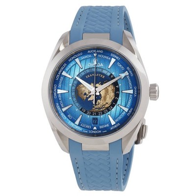 Omega Seamaster World Time GMT Automatic Blue Dial Men's Watch 220.12.43.2203002
