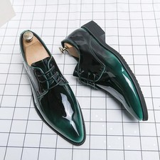 Men's Casual Party Club Wedding Prom Formal Oxfords Faux Leather Lace Up Shoes