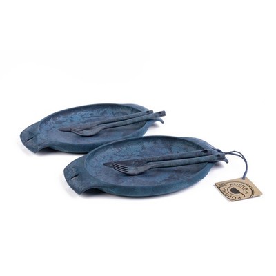 Kupilka FILL THAT BELLY Set (Teller, Messer, Gabel) blueberry blue