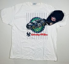 Vintage Yankees Colab Shirt & Hat Mens XL MLB Yogi Berra Petty Chase Authentics