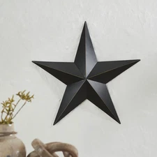 Metal Star Distressed Black 18x18 VHC Brands
