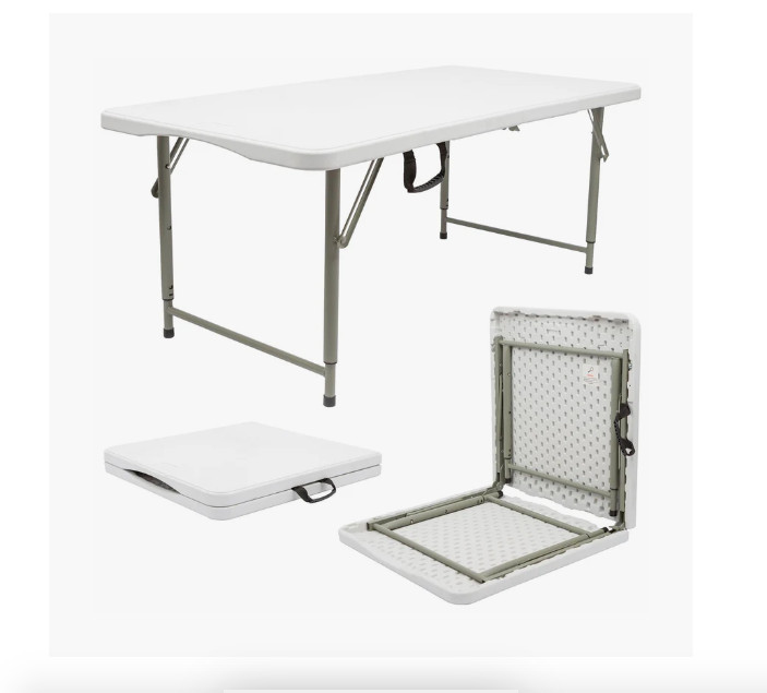 Mesa caballete plegable ajustable de 4 pies 120 cm de altura - Solución interior y exterior