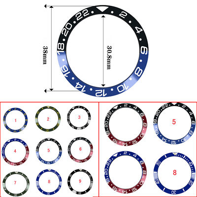 Lünette Einfügen  Bezel Insert Watch Ring Ersatz für 40mm GMT Uhr Zubehör