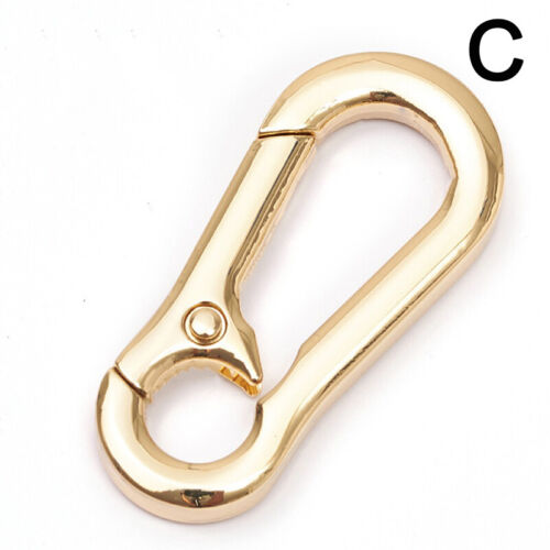 Portachiavi in metallo moschettone clip portachiavi clip gancio supporto unisex US - Foto 14 di 14