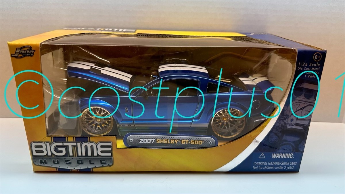 JADA BTM 2007 SHELBY GT500 GT 500 1:24 BLUE WITH STRIPES | eBay