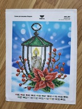 Bead Embroidery Kit Christmas Lamp Beading Needlepoint Beads Stitching