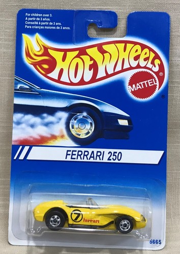 Hot Wheels 1994 Ferrari 250 Yellow International Card HTF NRFP