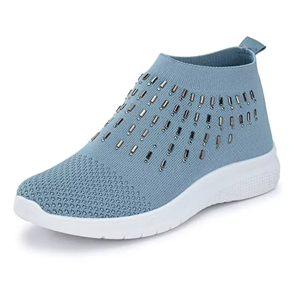Women athletic comfy Running Shoe bounceback sole Embellished US 5