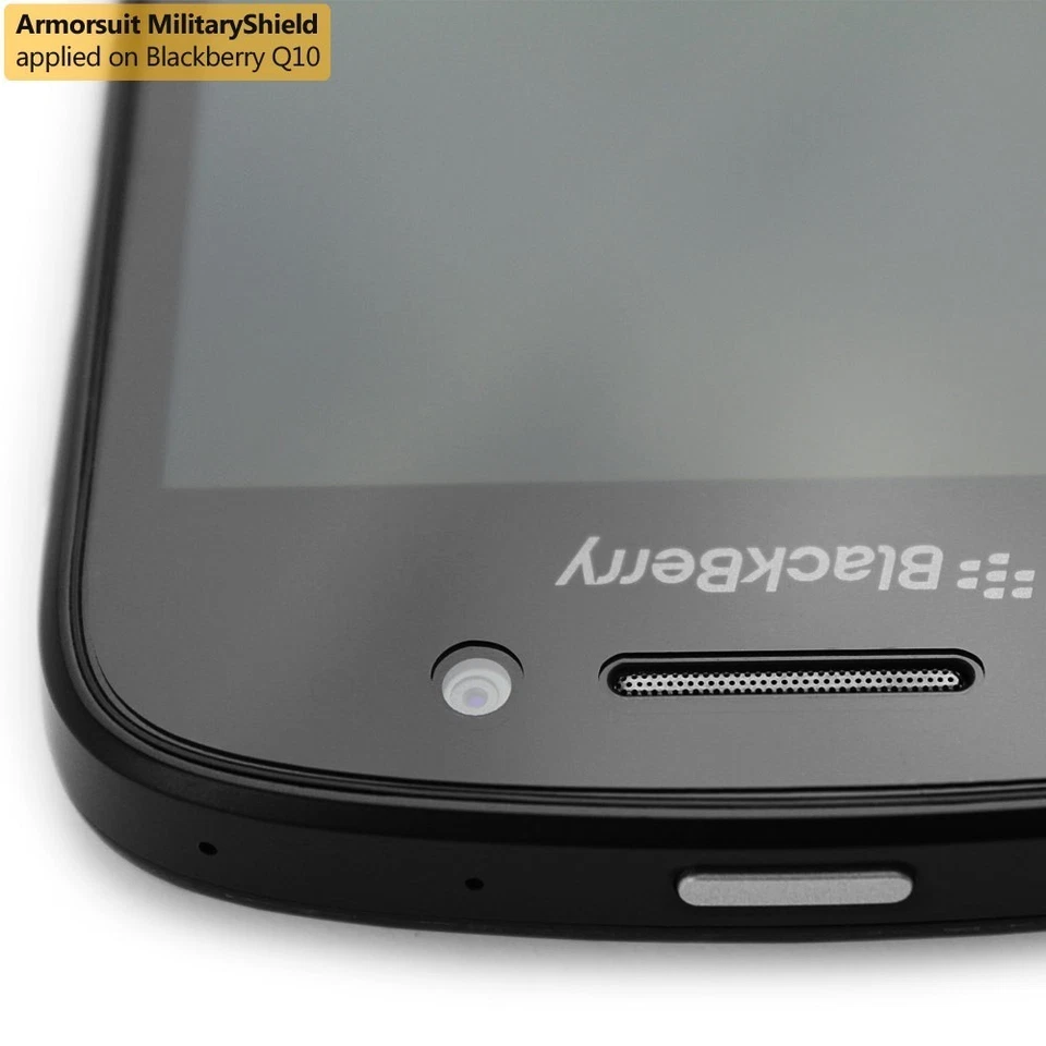 ArmorSuit BlackBerry Q10 Screen Protector + White Carbon Fiber Skin Made in USA - Image 3 of 4