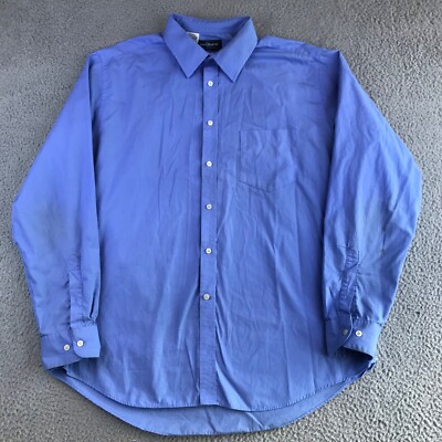 Steve Harvey Shirt Men's XXL Blue Long Sleeve Button Down Pocket Collared