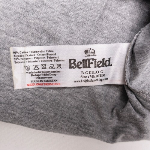 Camiseta Top Bellfield B Geilo Gris Pecho Bolsillo Informal Mangas Cortas Nueva con Etiquetas - Imagen 7 de 9