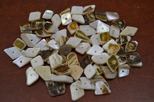 100 PCS DRILLED MOTHER OF PEARL SHELL CHARM CHIPS BEADS T-393