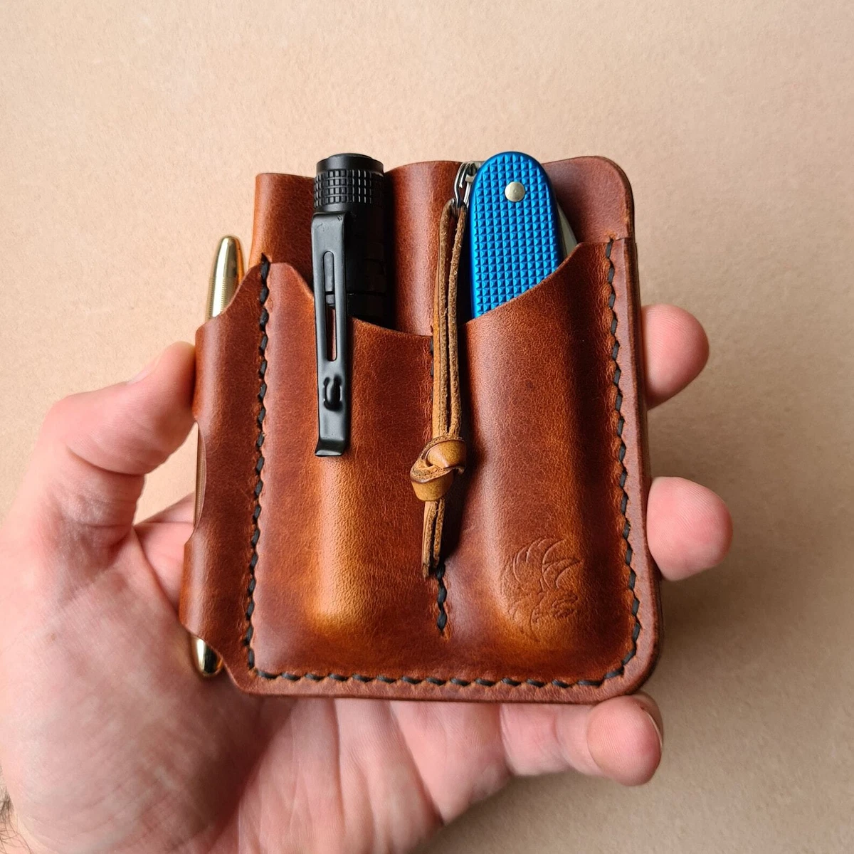EDC Wallet Organizer EDC Caddy Edc Gear Leather Pouch Edc Pocket Organizer