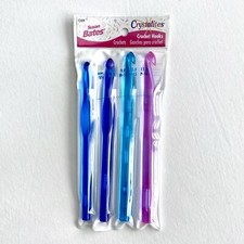 Susan Bates Crystalites Acrylic Crochet Hook Set - Sizes L, M, N, P
