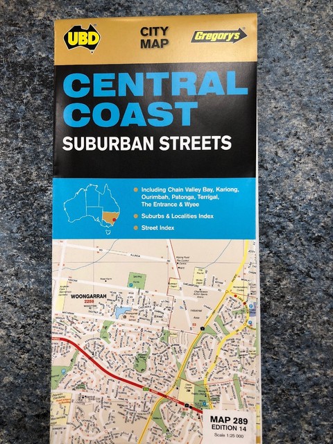 Central Coast Nsw Map 289 14th Ed By Ubd Gregory S 2017 For Sale Online Ebay