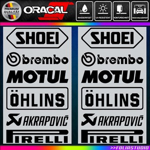 22-teilig Motorrad Sponsoren 126mm Aufkleber Für Alle Modelle