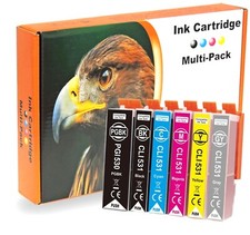 6 Patronen passend für Canon Pixma TS8500 TS8550 TS8700 TS8750 PGI 530 CLI 531
