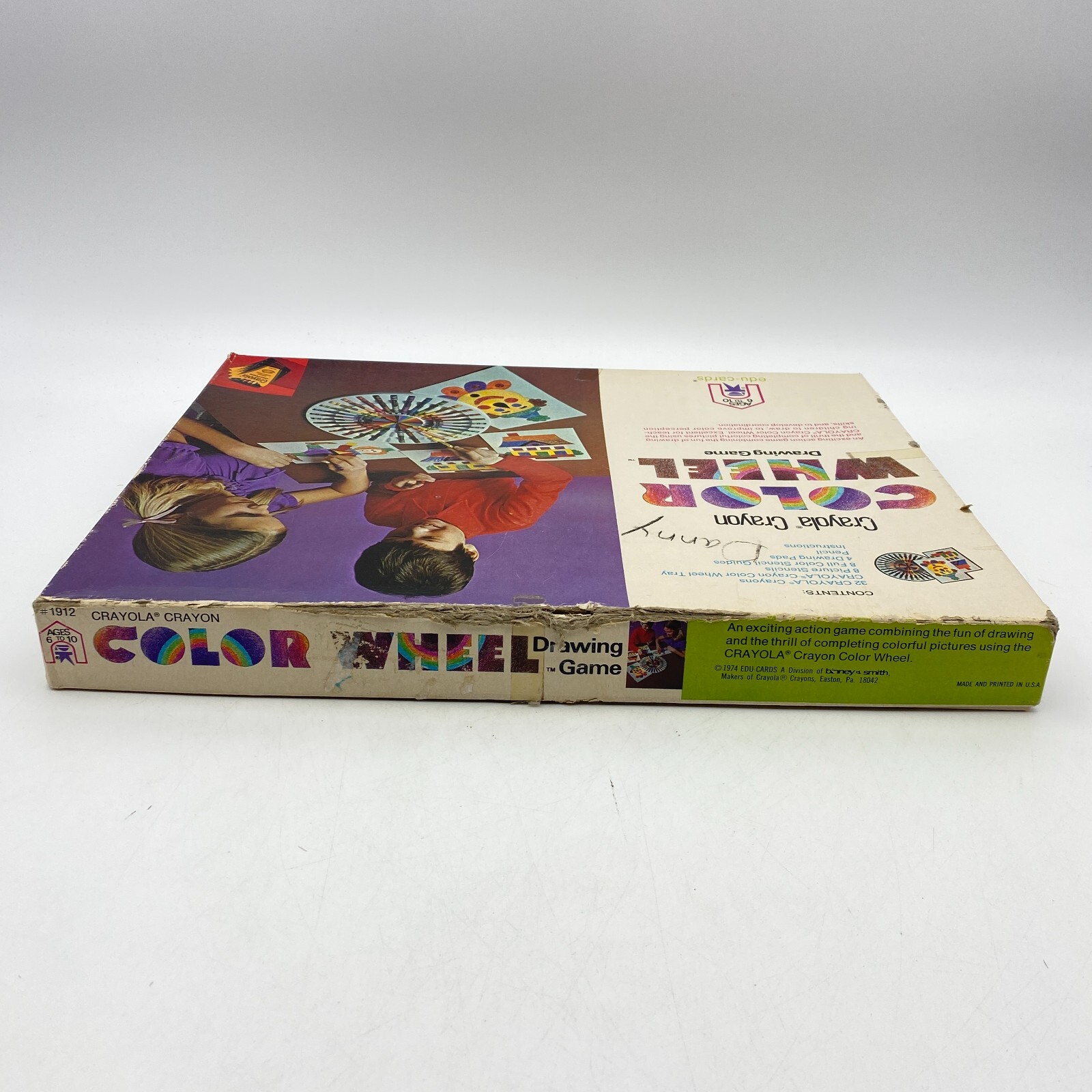 Crayola Crayon Color Wheel Drawing Game Stencils Original Crayons 1974