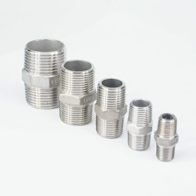 1/8'' - 2'' BSP Male Hex Nipple 304 Stainless Steel Pipe Fitting Connector Coupler