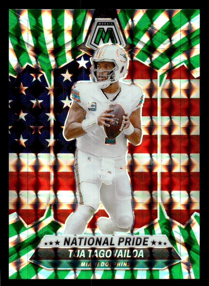 Tua Tagovailoa 2024 Panini Mosaic #251 Mosaic Green Swirl #/13