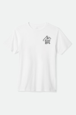 BRIXTON DAYTONA TEE T-SHIRT GR: M WHITE
