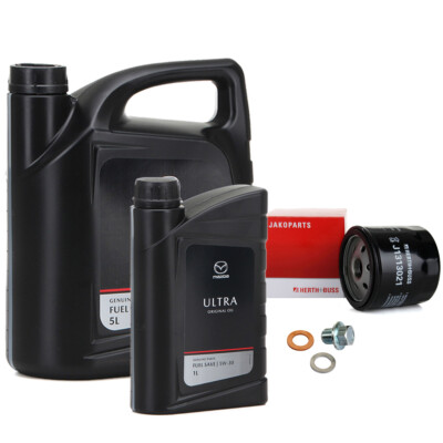 6L ORIGINAL Motoröl ÖL ULTRA 5W30 + H+B Ölfilter für MAZDA 2 3 6 MPV MX-5