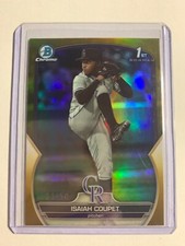 2023 1st Bowman Chrome Gold Isaiah Coupet #BDC-37 RC #D /50 Colorado Rockies