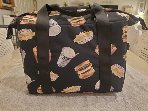 In N Out Cooler Bag All Over Print Insulated Cooler Bag Burgers Fries Shakes