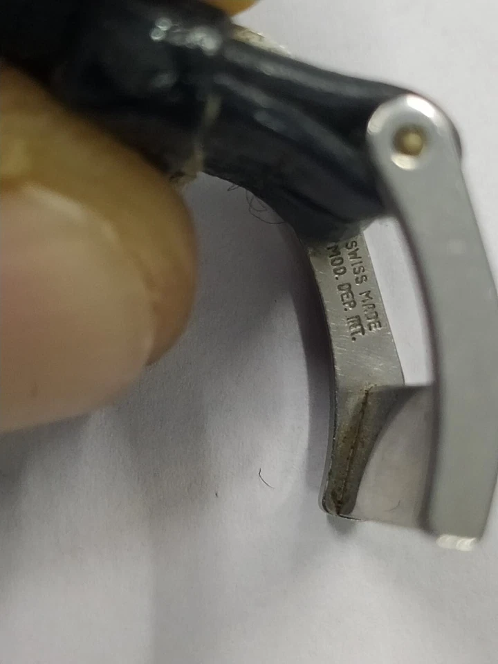 Correa/correa Longines 16 mm con hebilla 16 mm correa de reloj negra - 16 mm usada Foto 4 de 4