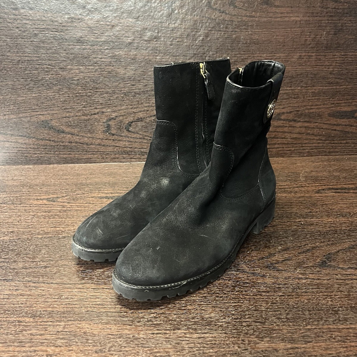【TORY BURCH】 Tory Burch Womens Boots Black Oakridge Leather Size 8M