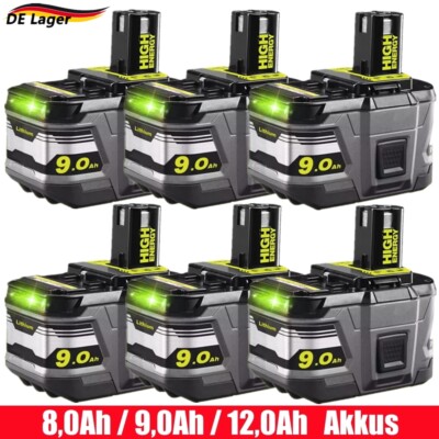18V 12,0Ah 9,0Ah 8Ah Akku für RYOBI One Plus Lithium RB18L50 P108 P104 Batterie