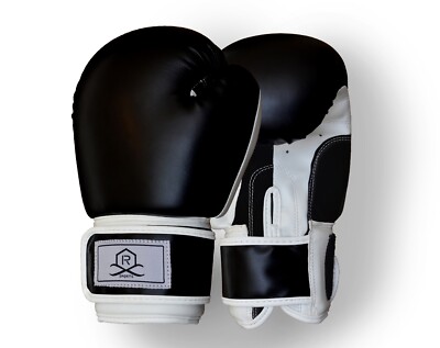 Right Punch Gants de Boxe en Cuir Style Pro Gants d'Entraînement Gris 6 Tailles