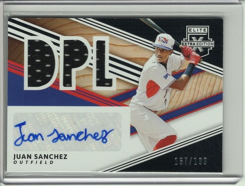 2020 EXTRA EDITION JUAN SANCHEZ ROOKIE/RC AUTO/3X-JERSEY RELIC #167/199