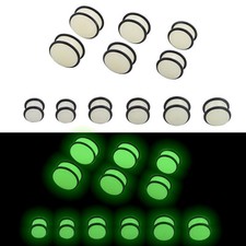 12PCS Acrylic Ear Gauge Plug 00G-20MM Ear Stretching Set O-Ring Glow in the Dark