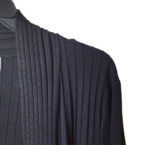 NWT NY Collection Women's Black Long Sleeve Rib Pattern Sweater Size 3X - Picture 4 of 8