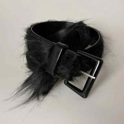 Mohair Belt  Black summer belt streetwear mohair fashion