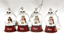 Ganz Miniature Personalized Name Snow Globes - S, T, V, W & Z - Free Shipping