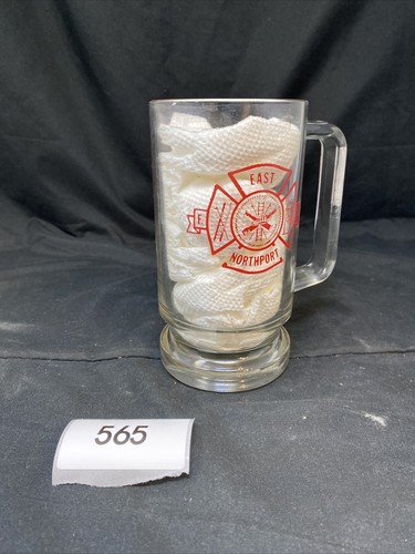 Vintage 1978 East Northport Fire Dept 70 Anniversary Clear Beer Mug - Picture 3 of 3
